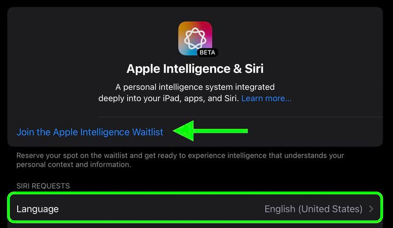 apple intelligence join waitlist