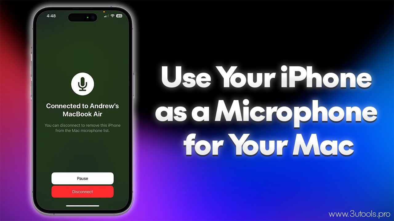 how to use iphone as microphone for mac